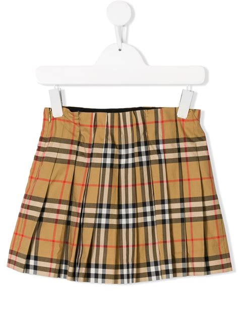 fake burberry pattern skirt|burberry pleated girls skirts.